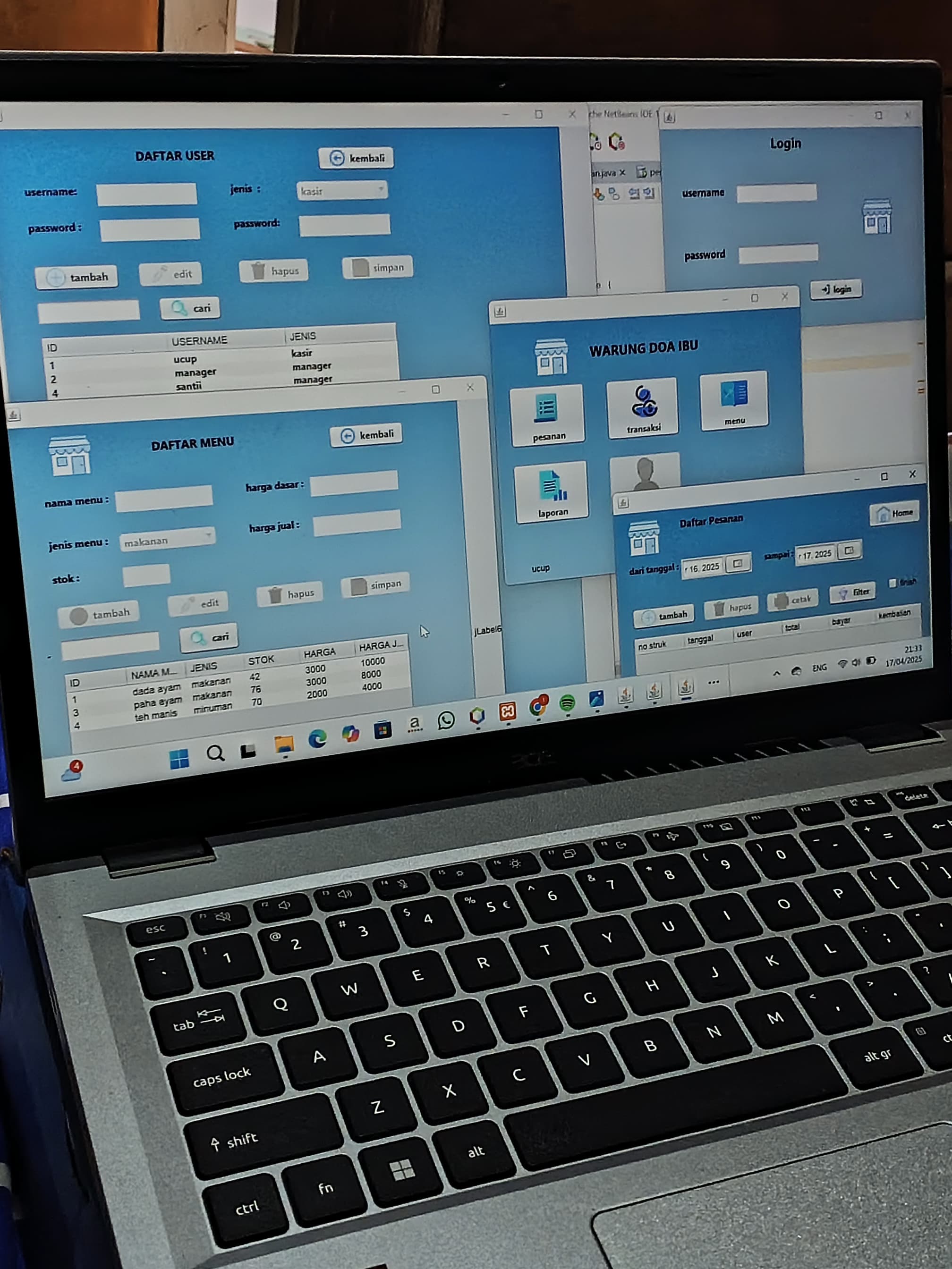 Screenshot Proyek 2